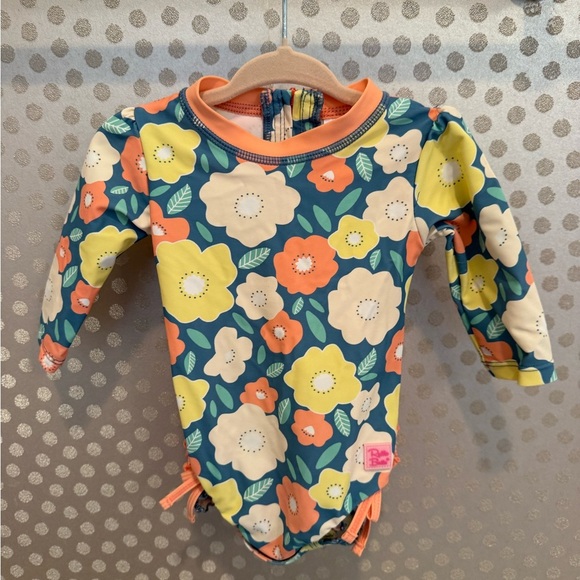 Ruffle Butts Colorful Floral Rashguard - Picture 6 of 8
